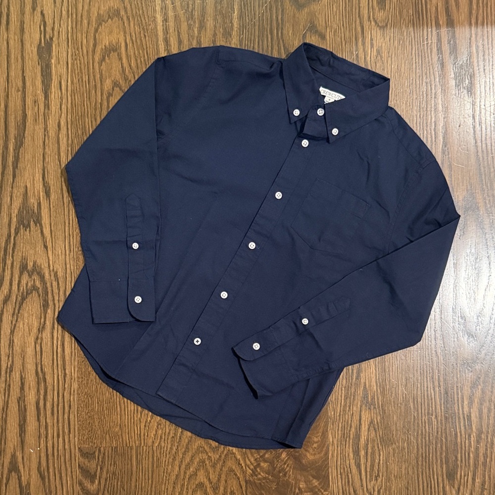 Crewcuts Dark Blue Button-Down Shirt